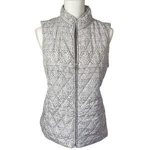 Croft & Barrow Gray Quilted Puffer Vest Small NWT